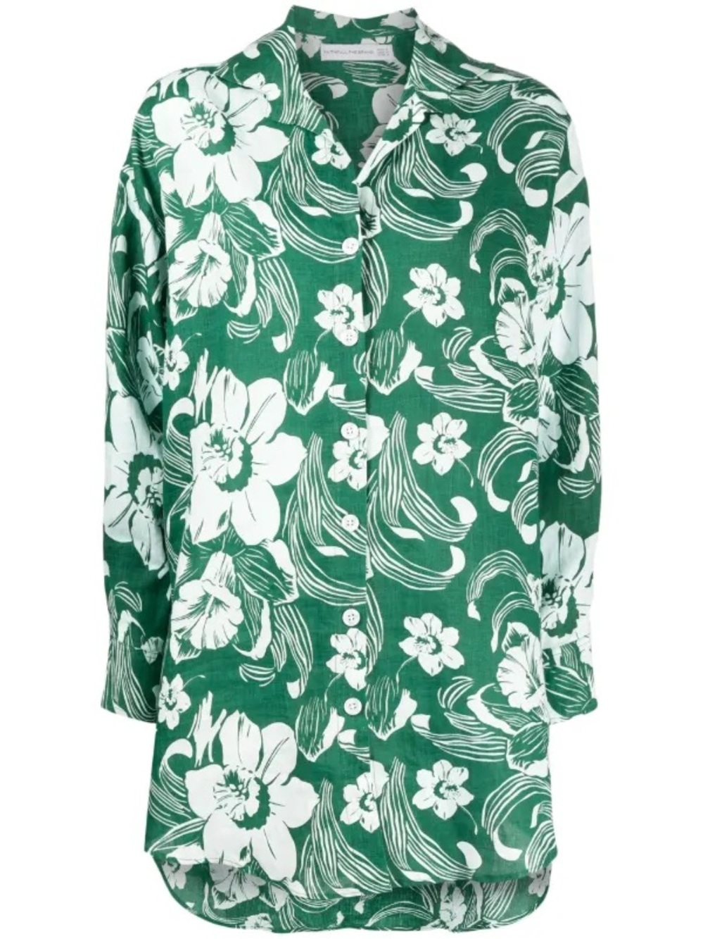Faithful Tortuga Camara Green Floral Shirt Dress